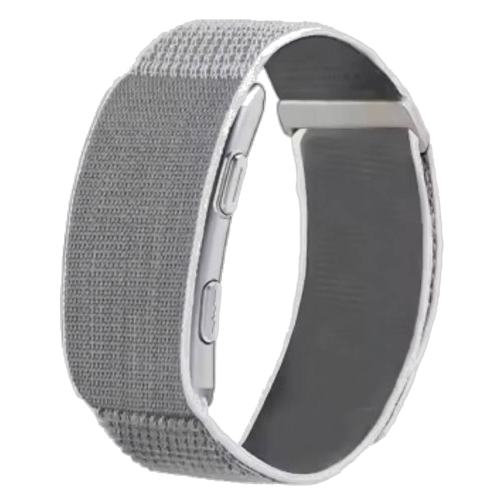 Bracciale Senses argento in tessuto, vista tre quarti