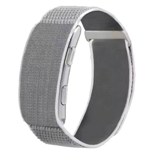 Bracciale Senses argento in tessuto, vista tre quarti