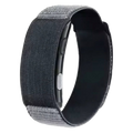 Bracciale Senses nero in tessuto, vista tre quarti