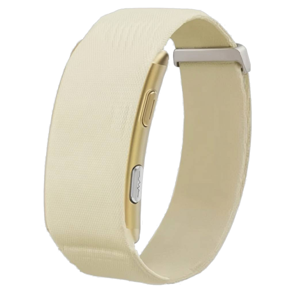 Bracciale Senses oro in tessuto, vista tre quarti